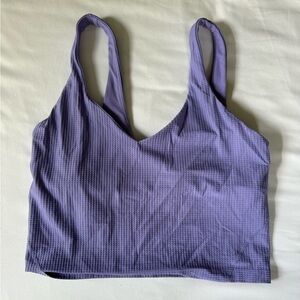 Lululemon scoop neck yoga tank top grid texture size 8